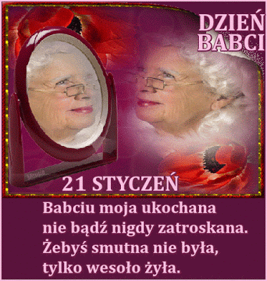 Babcia przeglądająca się w lustrze 21 stycznia